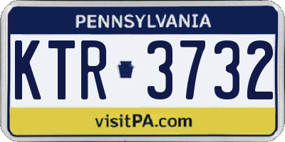 PA license plate KTR3732