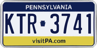 PA license plate KTR3741