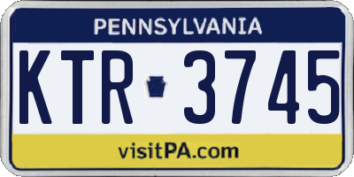 PA license plate KTR3745