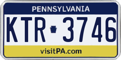 PA license plate KTR3746