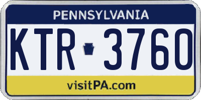 PA license plate KTR3760