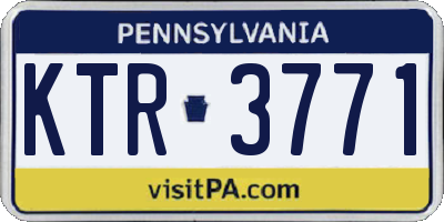 PA license plate KTR3771