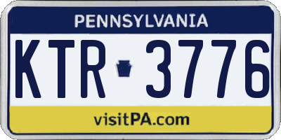 PA license plate KTR3776
