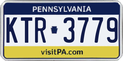 PA license plate KTR3779