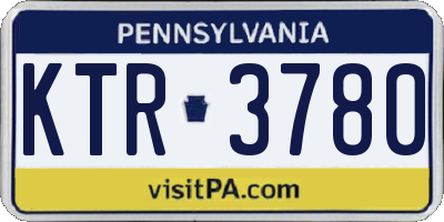 PA license plate KTR3780