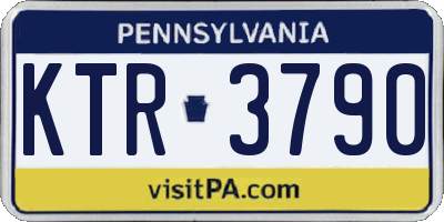 PA license plate KTR3790