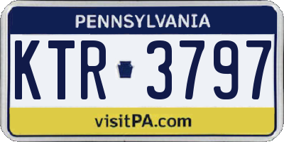 PA license plate KTR3797