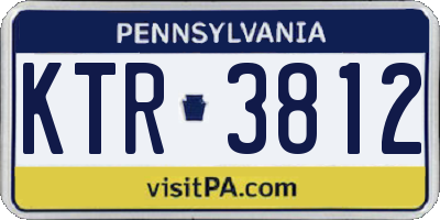 PA license plate KTR3812