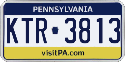 PA license plate KTR3813