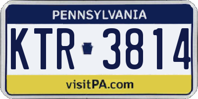 PA license plate KTR3814