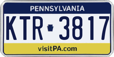 PA license plate KTR3817