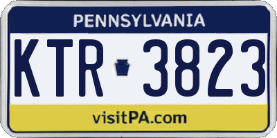 PA license plate KTR3823