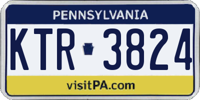 PA license plate KTR3824