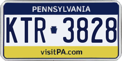 PA license plate KTR3828