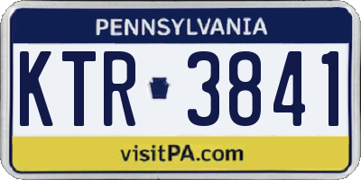 PA license plate KTR3841