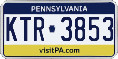 PA license plate KTR3853