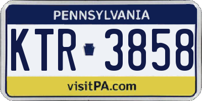 PA license plate KTR3858