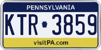 PA license plate KTR3859