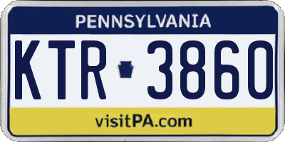 PA license plate KTR3860