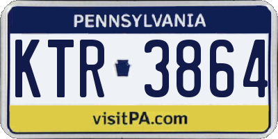 PA license plate KTR3864