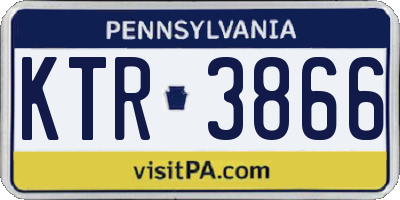 PA license plate KTR3866