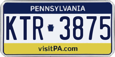 PA license plate KTR3875
