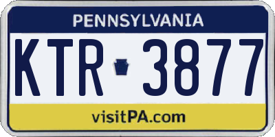 PA license plate KTR3877