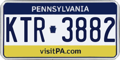 PA license plate KTR3882