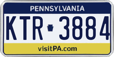PA license plate KTR3884