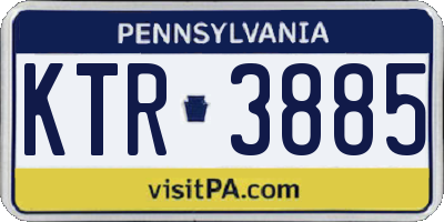 PA license plate KTR3885