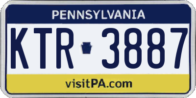 PA license plate KTR3887