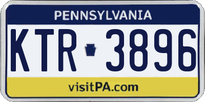 PA license plate KTR3896