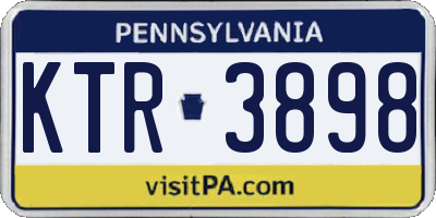PA license plate KTR3898