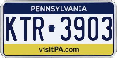 PA license plate KTR3903