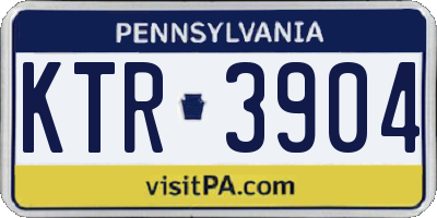 PA license plate KTR3904