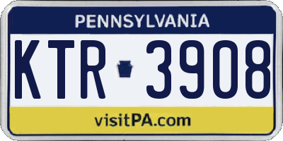 PA license plate KTR3908