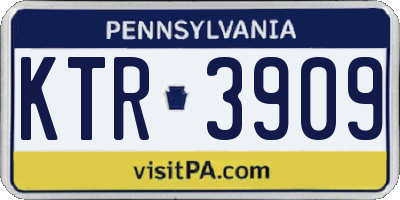 PA license plate KTR3909