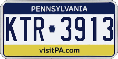 PA license plate KTR3913