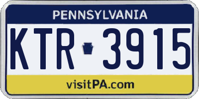 PA license plate KTR3915