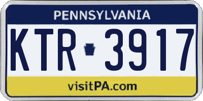 PA license plate KTR3917