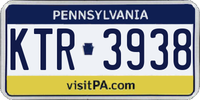 PA license plate KTR3938