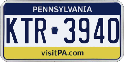 PA license plate KTR3940