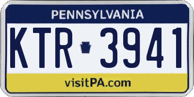 PA license plate KTR3941
