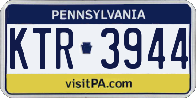 PA license plate KTR3944