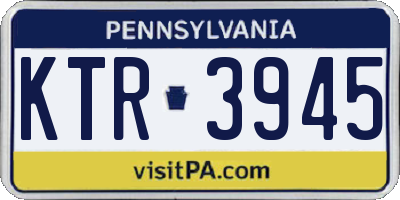 PA license plate KTR3945