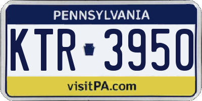 PA license plate KTR3950