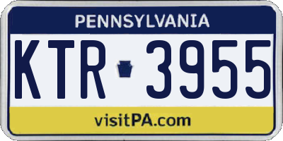 PA license plate KTR3955