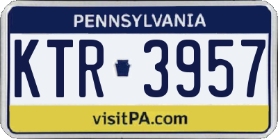 PA license plate KTR3957