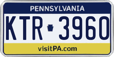 PA license plate KTR3960