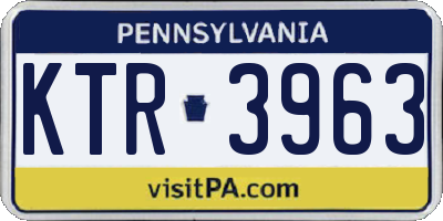 PA license plate KTR3963